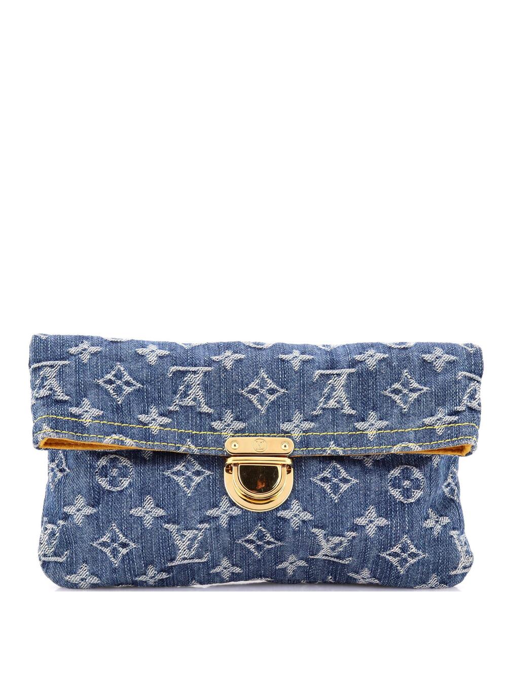 Louis Vuitton Plate Clutch Denim #298381L15B